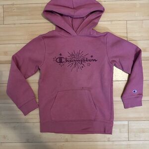 Champion Kids Hoodie in Pink with Starburst Logo